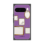 プレミアムスクエアケース with Pixelsnap［ Photo Frames - Purple ］
