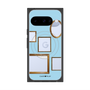 プレミアムスクエアケース with Pixelsnap［ Photo Frames - Light Blue ］
