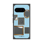 プレミアムスクエアケース with Pixelsnap［ Photo Frames - Light Blue ］
