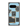 プレミアムスクエアケース with Pixelsnap［ Photo Frames - Light Blue ］