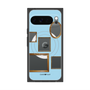 プレミアムスクエアケース with Pixelsnap［ Photo Frames - Light Blue ］