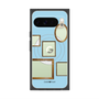 プレミアムスクエアケース with Pixelsnap［ Photo Frames - Light Blue ］