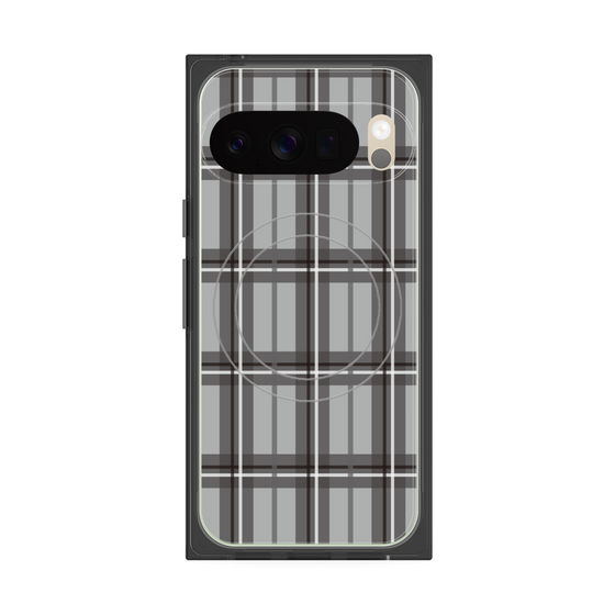 プレミアムスクエアケース with Pixelsnap［ Tartan Check - Gray ］