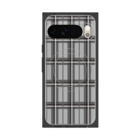 プレミアムスクエアケース with Pixelsnap［ Tartan Check - Gray ］