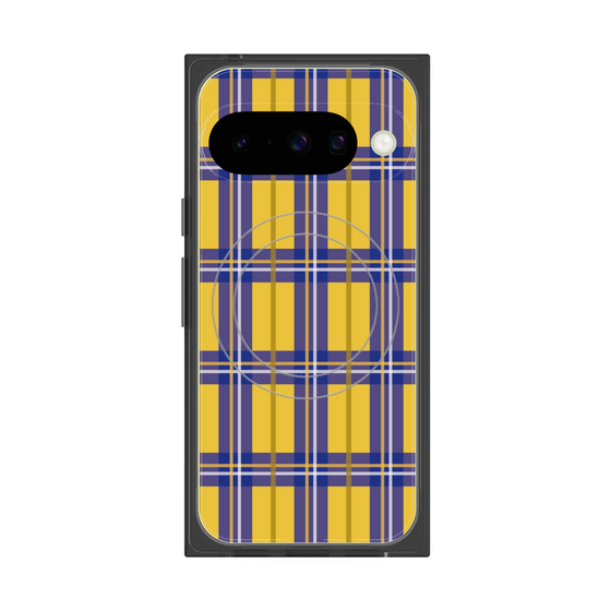 プレミアムスクエアケース with Pixelsnap［ Tartan Check - Yellow ］