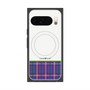 プレミアムスクエアケース with Pixelsnap［ CASEPLAY Tartan Check - Purple ］