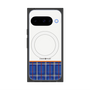 プレミアムスクエアケース with Pixelsnap［ CASEPLAY Tartan Check - Blue ］