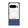 プレミアムスクエアケース with Pixelsnap［ CASEPLAY Tartan Check - Blue ］