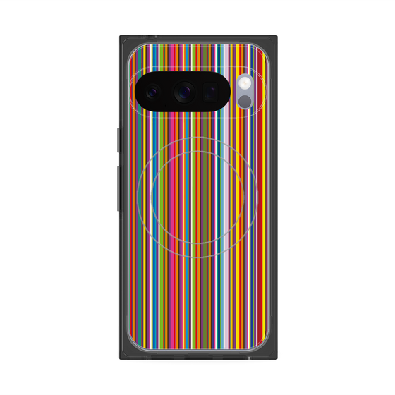 プレミアムスクエアケース with Pixelsnap［ Colorful Stripe ］