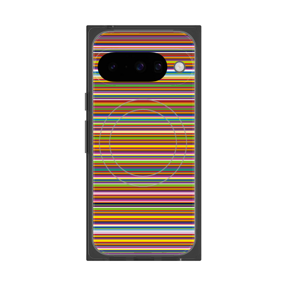プレミアムスクエアケース with Pixelsnap［ Colorful Boader ］