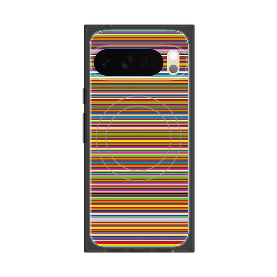 プレミアムスクエアケース with Pixelsnap［ Colorful Boader ］