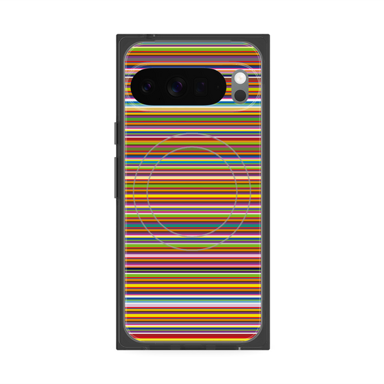 プレミアムスクエアケース with Pixelsnap［ Colorful Boader ］