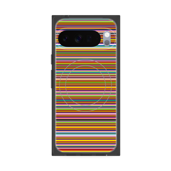 プレミアムスクエアケース with Pixelsnap［ Colorful Boader ］