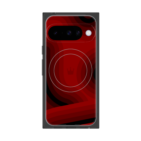 プレミアムスクエアケース with Pixelsnap［ CASEPLAY Winding Pattern - Red ］