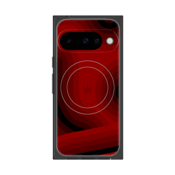 プレミアムスクエアケース with Pixelsnap［ CASEPLAY Winding Pattern - Red ］
