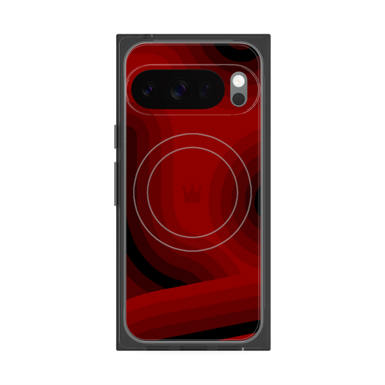 プレミアムスクエアケース with Pixelsnap［ CASEPLAY Winding Pattern - Red ］