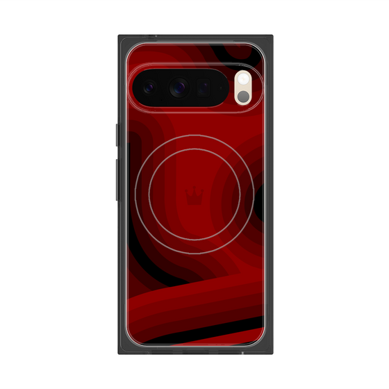 プレミアムスクエアケース with Pixelsnap［ CASEPLAY Winding Pattern - Red ］