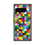 プレミアムスクエアケース with Pixelsnap［ CASEPLAY Rainbow Check ］