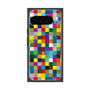 プレミアムスクエアケース with Pixelsnap［ CASEPLAY Rainbow Check ］