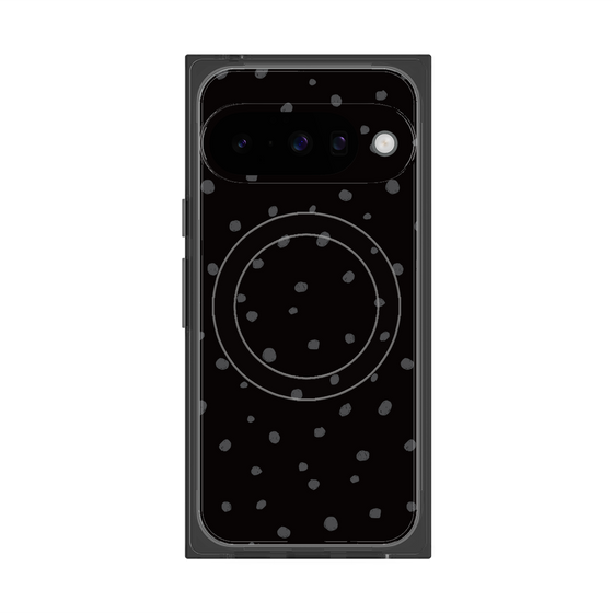プレミアムスクエアケース with Pixelsnap［ Drawing Dot - Black ］