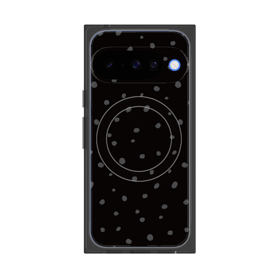 プレミアムスクエアケース with Pixelsnap［ Drawing Dot - Black ］