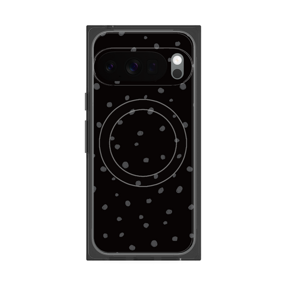 プレミアムスクエアケース with Pixelsnap［ Drawing Dot - Black ］