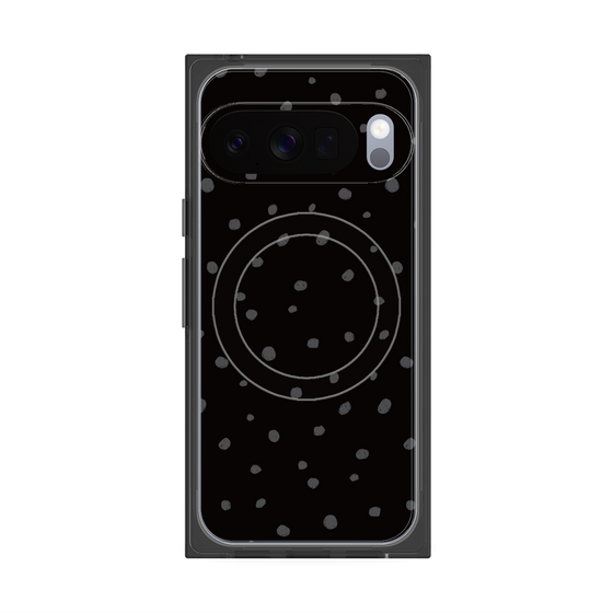 プレミアムスクエアケース with Pixelsnap［ Drawing Dot - Black ］