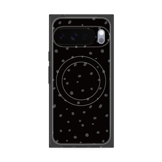 プレミアムスクエアケース with Pixelsnap［ Drawing Dot - Black ］