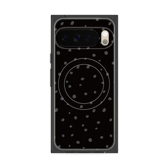 プレミアムスクエアケース with Pixelsnap［ Drawing Dot - Black ］