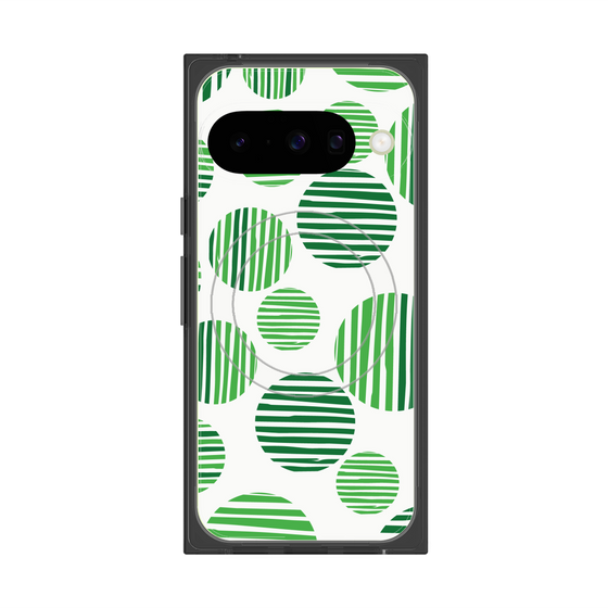 プレミアムスクエアケース with Pixelsnap［ Nordic Dot - Green ］