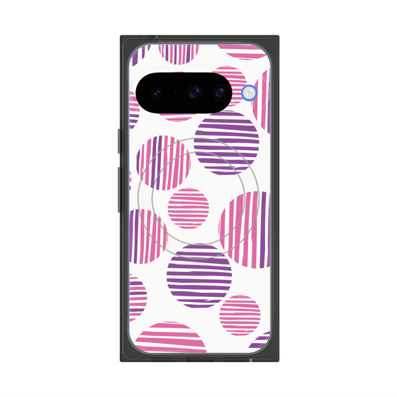 プレミアムスクエアケース with Pixelsnap［ Nordic Dot - Pink ］