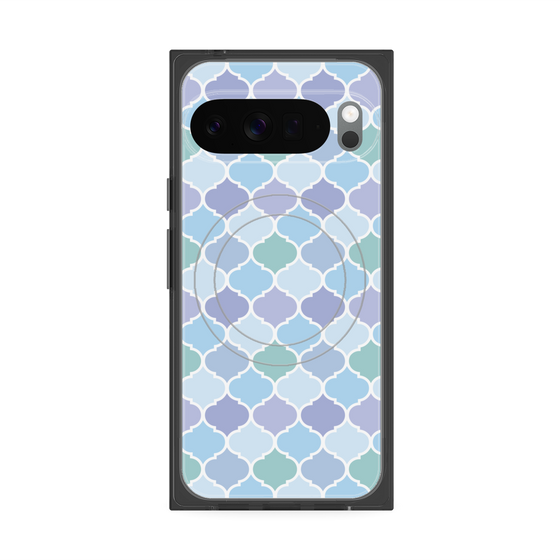 プレミアムスクエアケース with Pixelsnap［ Moroccan1 color - Blue ］