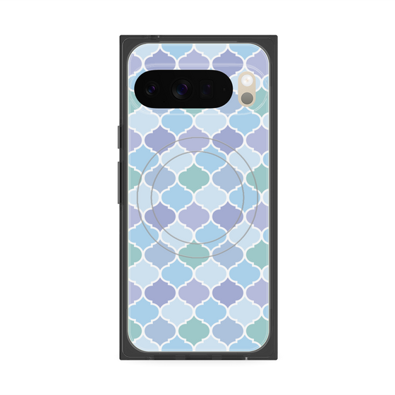 プレミアムスクエアケース with Pixelsnap［ Moroccan1 color - Blue ］