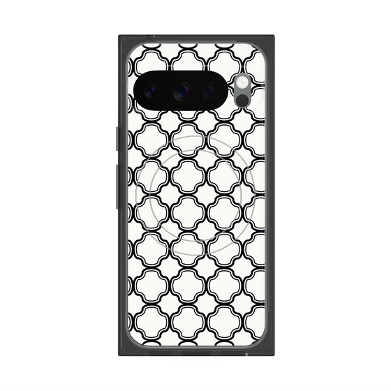 プレミアムスクエアケース with Pixelsnap［ Moroccan3 - Black ］