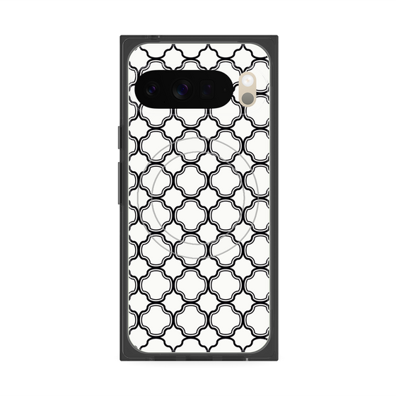 プレミアムスクエアケース with Pixelsnap［ Moroccan3 - Black ］