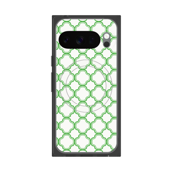 プレミアムスクエアケース with Pixelsnap［ Moroccan3 - Green ］