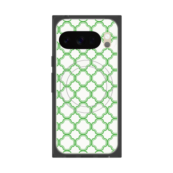 プレミアムスクエアケース with Pixelsnap［ Moroccan3 - Green ］