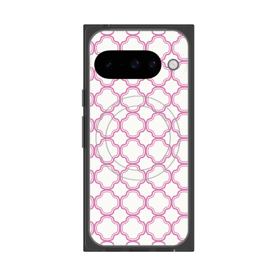 プレミアムスクエアケース with Pixelsnap［ Moroccan3 - Pink ］