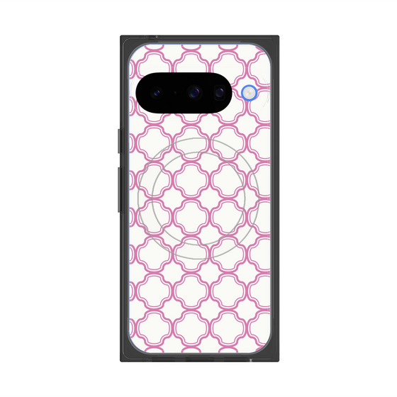 プレミアムスクエアケース with Pixelsnap［ Moroccan3 - Pink ］