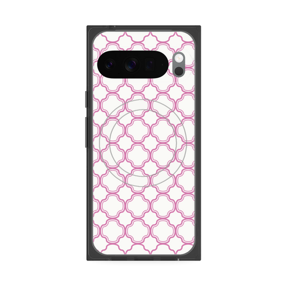 プレミアムスクエアケース with Pixelsnap［ Moroccan3 - Pink ］