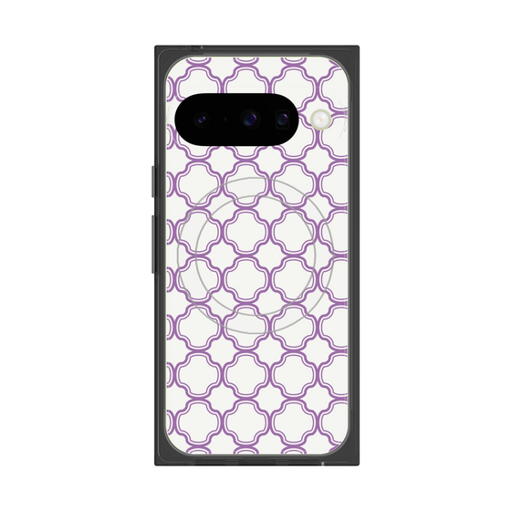 プレミアムスクエアケース with Pixelsnap［ Moroccan3 - Purple ］