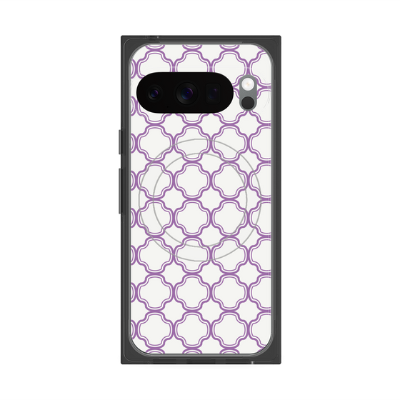 プレミアムスクエアケース with Pixelsnap［ Moroccan3 - Purple ］