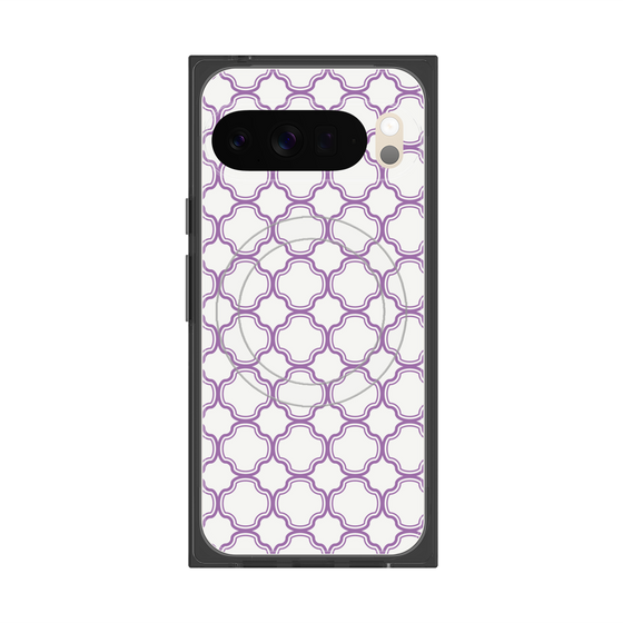 プレミアムスクエアケース with Pixelsnap［ Moroccan3 - Purple ］
