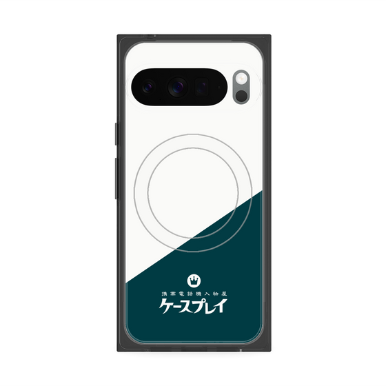 プレミアムスクエアケース with Pixelsnap［ CASEPLAY Retro - Green ］