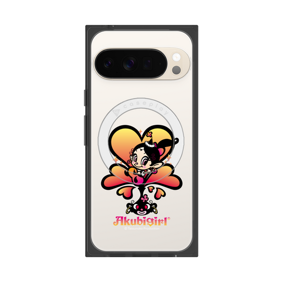 プレミアムスクエアケース with Pixelsnap［ アクビガール - ハート ］