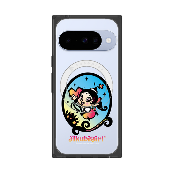 プレミアムスクエアケース with Pixelsnap［ アクビガール - オーバル ］