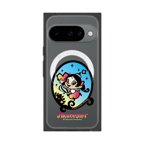 プレミアムスクエアケース with Pixelsnap［ アクビガール - オーバル ］