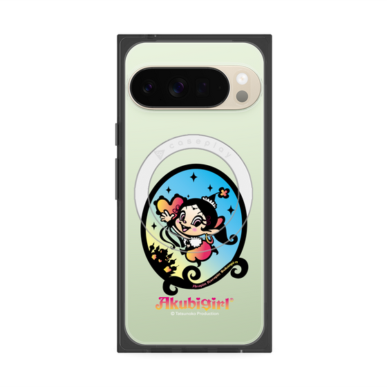 プレミアムスクエアケース with Pixelsnap［ アクビガール - オーバル ］