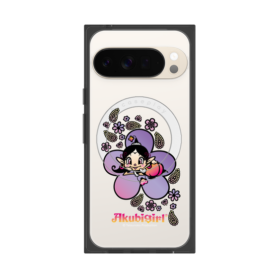 プレミアムスクエアケース with Pixelsnap［ アクビガール - フラワー ］