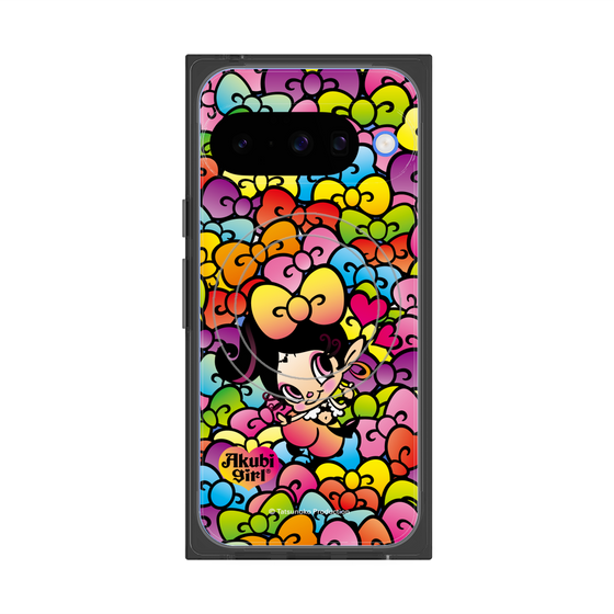 プレミアムスクエアケース with Pixelsnap［ アクビガール - リボン ］